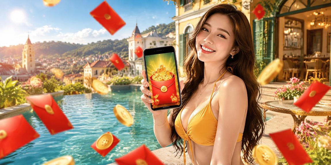 Người dùng tại Đà Lạt nhận thưởng đỏ và uống cà phê trong dịp lễ khi dùng ứng dụng casino trực tuyến