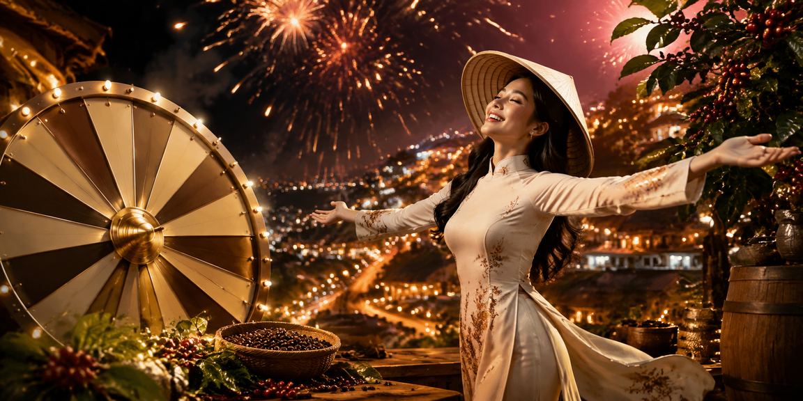 Người chơi roulette trực tuyến tại Đà Lạt đội nón lá trong không khí truyền thống Việt Nam